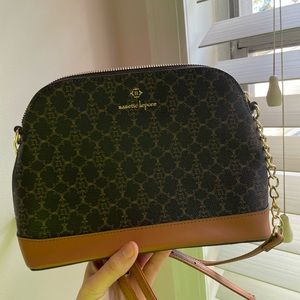 nanette lepore purse small light and dark brown purse